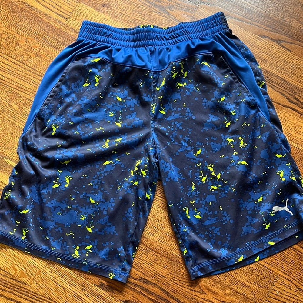 Youth Blue Green Puma shorts YLg